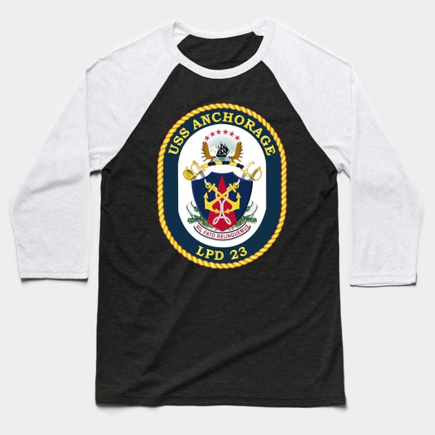 USS - Anchorage - LPD 23 Baseball T-Shirt by twix123844